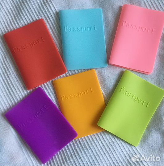 Силиконовая обложка для паспорта цветная