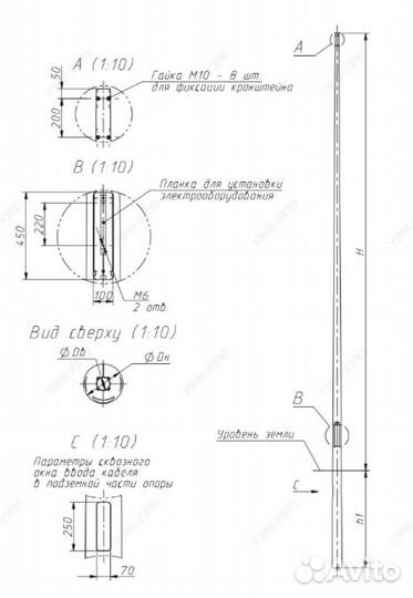 Опора освещения нпк