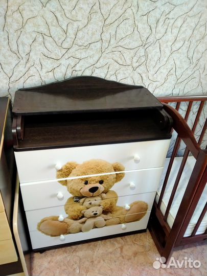 Пеленальный комод детская кровать