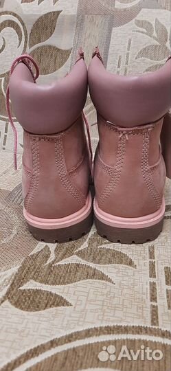 Ботинки женские Timberland 10061 розовые р.6 US