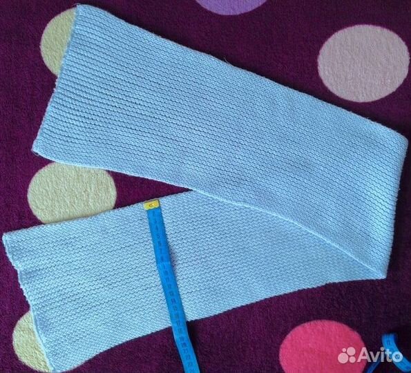 Шарф детский светло-голубой