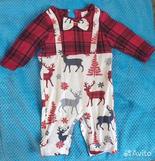 Новогодний костюм для мальчика 3-6 мес