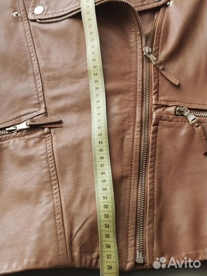 Кожаная куртка женская massimo dutti 44-46 р