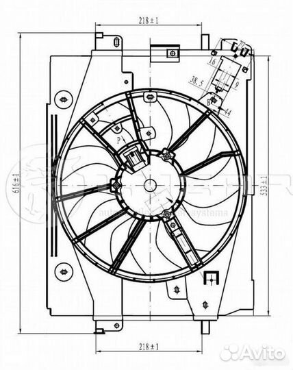 Вентилятор охлаждения LADA Vesta