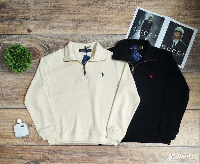 Свитшот polo ralph lauren полузамок old money
