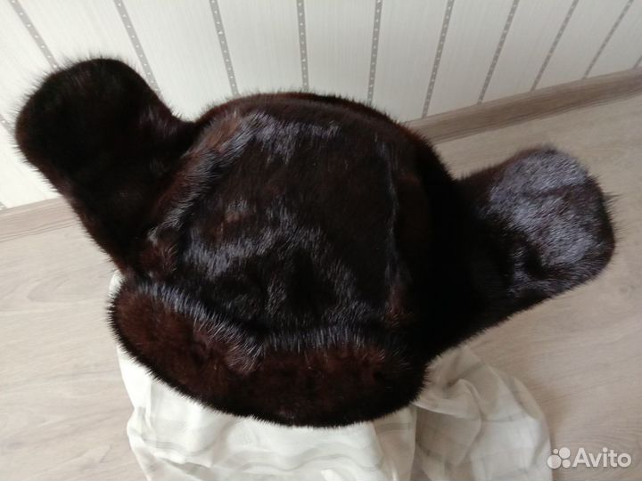 Норковая шапка мужская ушанка
