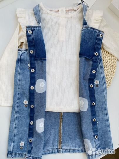 Сарафан и лонгслив для девочки C&A новый 98