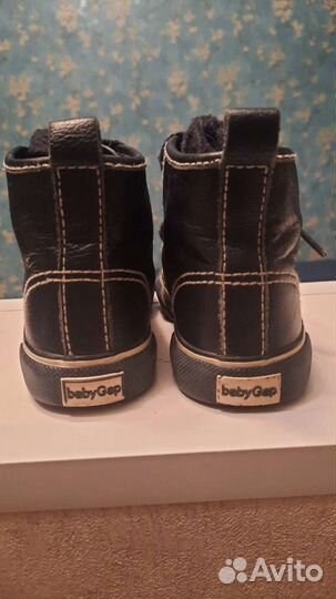 Кожанные ботинки демисезонные gap