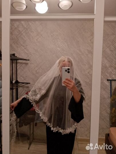 Свадебная фата длинная