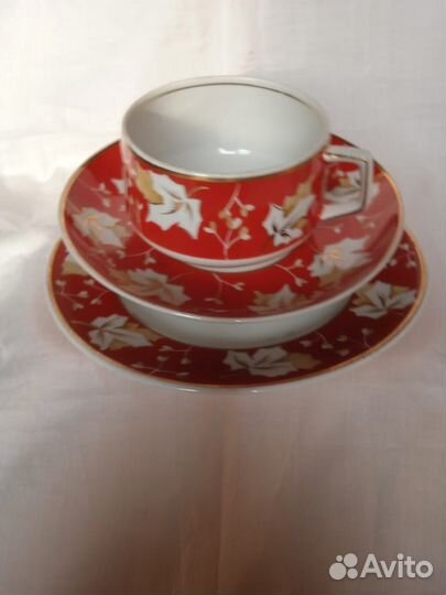 Чайная пара тройка клиновые листья