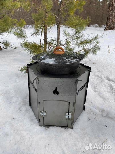 Печь под казан 3в1