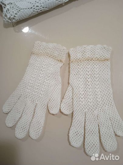 Перчатки женские ажурные, кружевные винтаж СССР