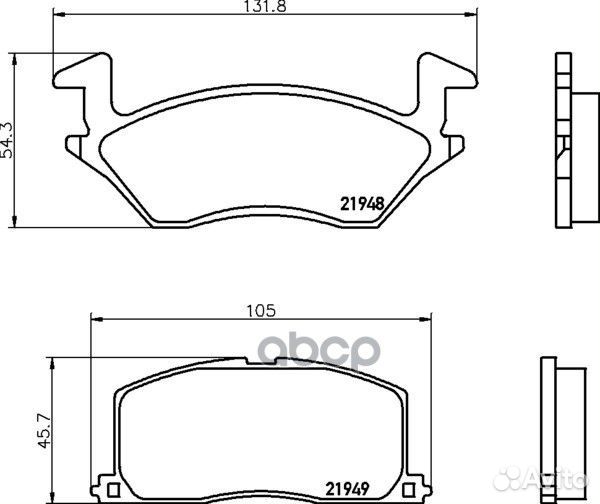Колодки тормозные дисковые перед (PF-1256)