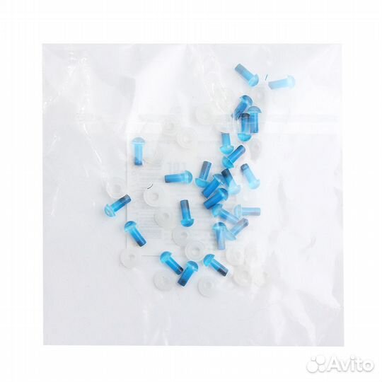 Голубой Глазки пластиковые с фиксатором 5мм, 24шт/упак (голубой)