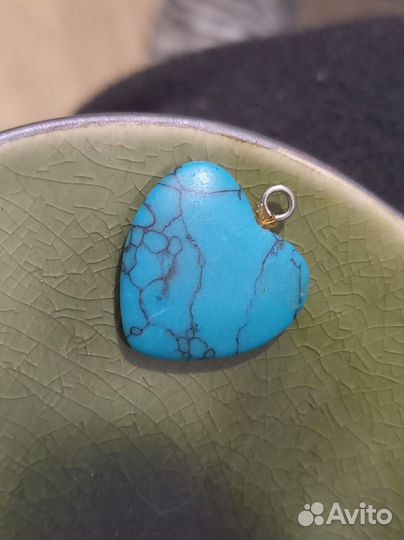 Кулон натуральная бирюза