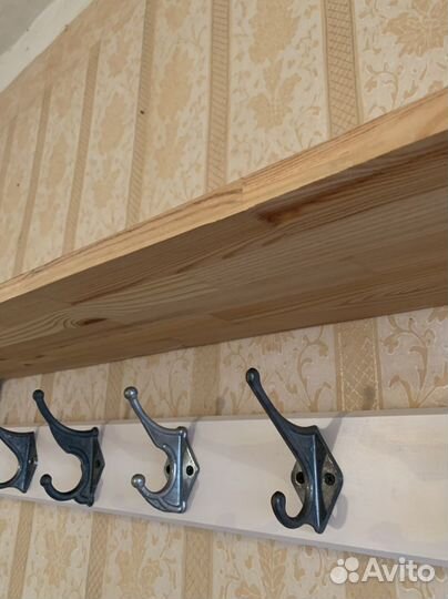 Вешалка с крючками СССР и полкой