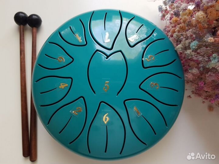 Глюкофон новый 15см 11 нот комплект разные цвета