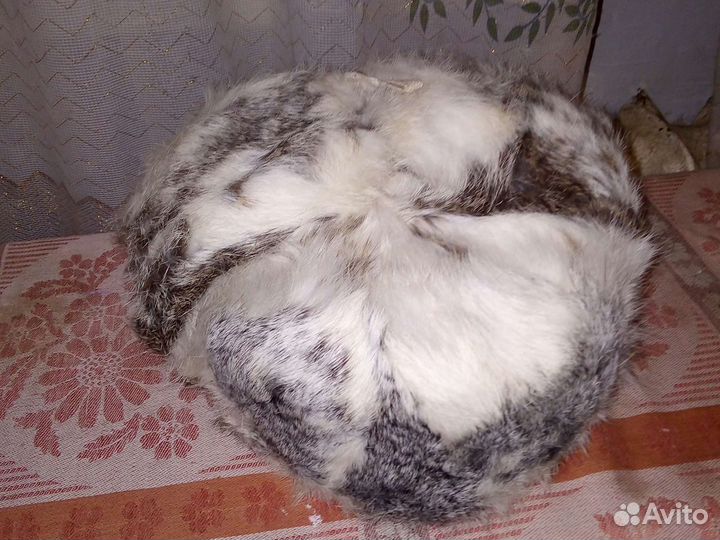 Шапка зимняя меховая из кролика мужская