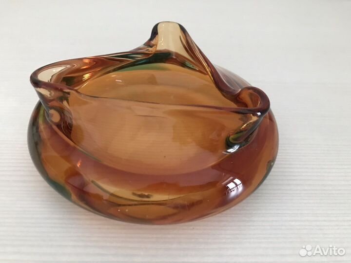 Пепельница цветное стекло СССР