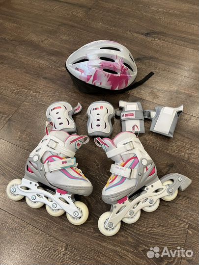 Ролики детские раздвижные 26-31 и шлем