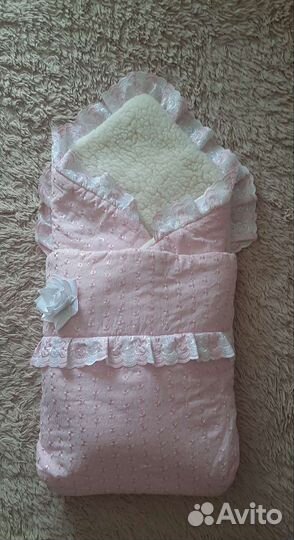 Конверт на выписку из овчины зимний для девочки