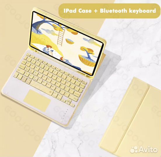 Чехол с клавиатурой iPad air 4 + стикеры в подарок