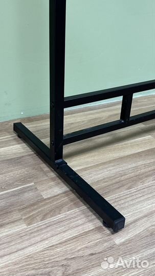 Вешалка напольная рейл черный металлический