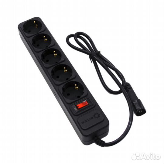 Сетевой удлинитель 5bites SP5B-110U 5S 1м черный