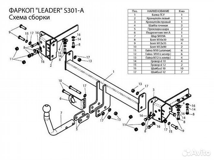 Фаркоп установка тсу Subaru Outback BP Restyling