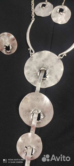 Комплект серьги, колье и кольцо. Национальные