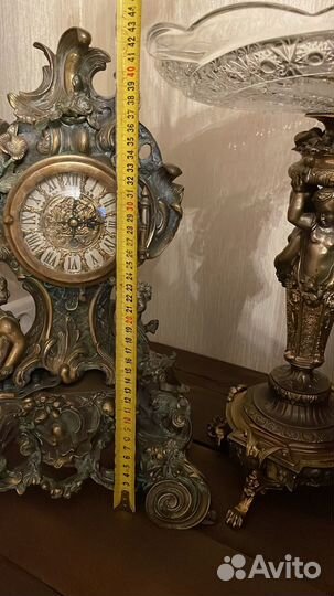 Ваза бронза хрусталь