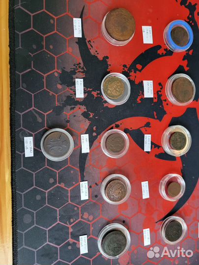 Коллекция монет 1731-1894 в футлярах