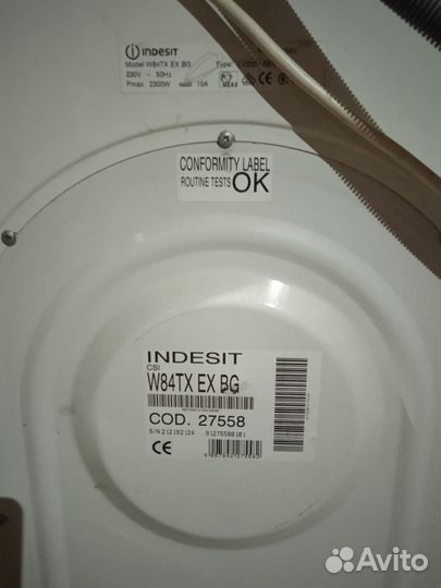 Стиральная машина Indesit W 84 TX EX BG