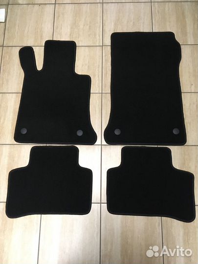 Коврики Мерседес C klass W205 Премиум ворсовые чер