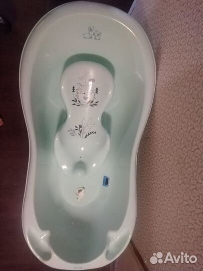 Ванночка с горкой, термометр для воды