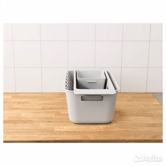 Грундваттнет Дуршлаг, серый Пластик, IKEA