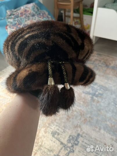 Шапка берет меховая