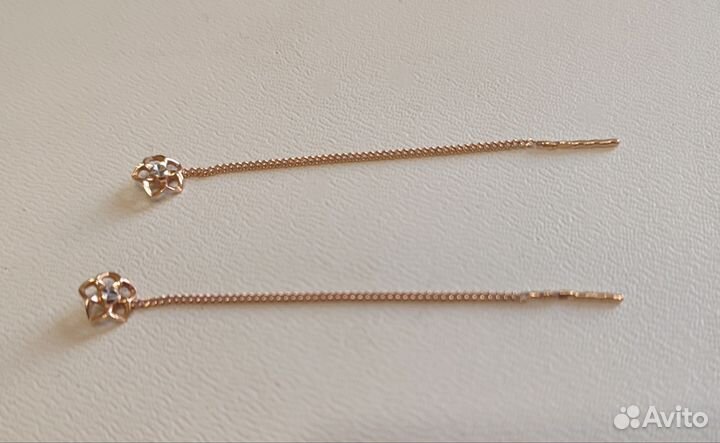 Золотые серьги - продёвки