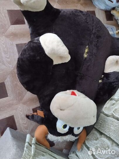 Большая мягкая игрушка бык метровый