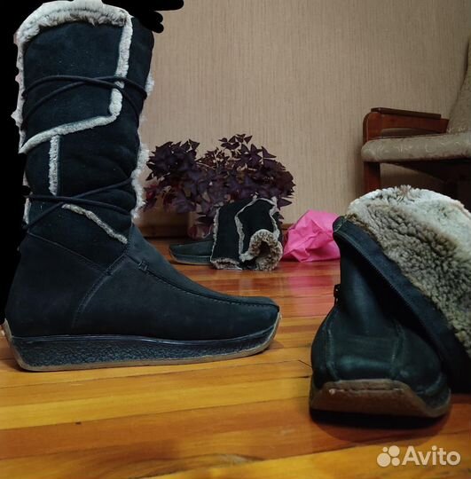 Сапоги женские натуральная замша цигейка