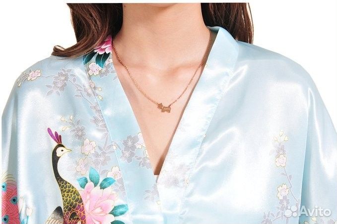 Шёлковые Халаты с Павлинами Новые