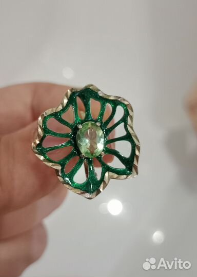 Комплект серьги и кольцо