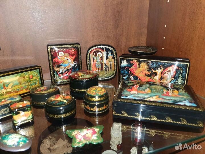 Лак Палех Шкатулка Золото Эротика