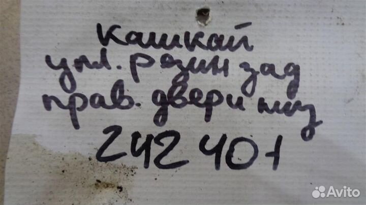 Уплотнитель двери задней правой Nissan Qashqai J1