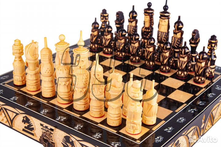 Шахматы Ладья №2 (малые, резные фигуры) (50932)