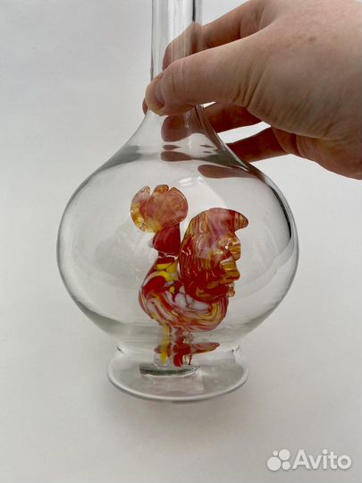 Стеклянный графин с петухом внутри, СССР