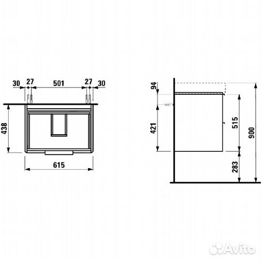 Laufen Base База под раковину 8.1096.4 подвесная