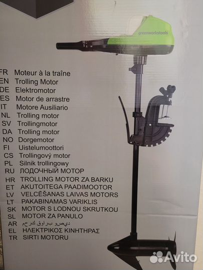 Электрический лодочный мотор Greenworks 55 lbs