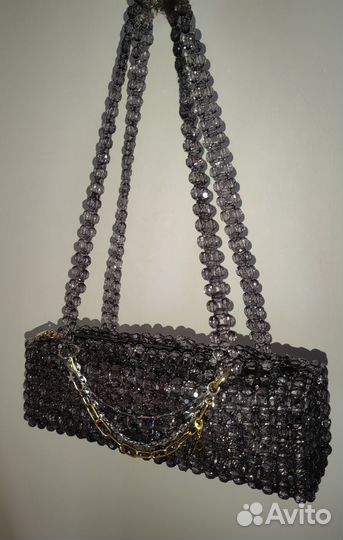 Сумка багет из бусин