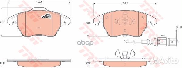 Колодки передние skoda octavia (1Z ), fabia II